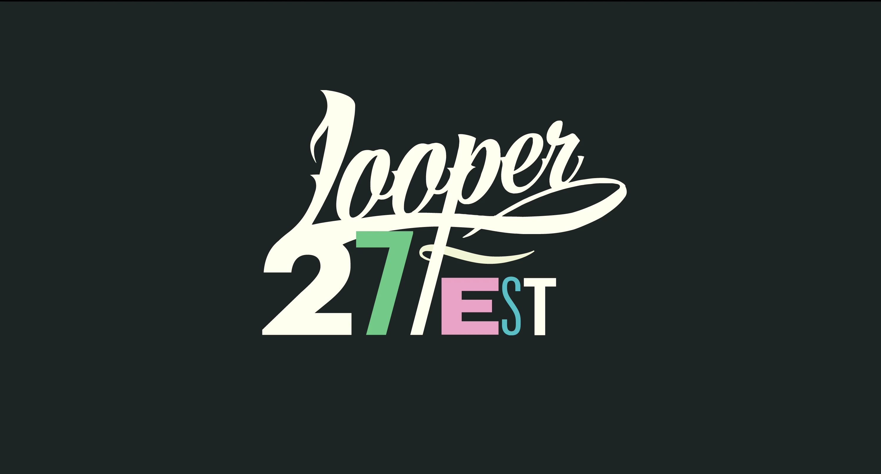 Looperfest logo lockup on a dark background
